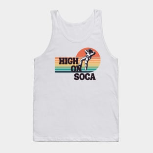 High on Soca Astronaut White Background Tank Top